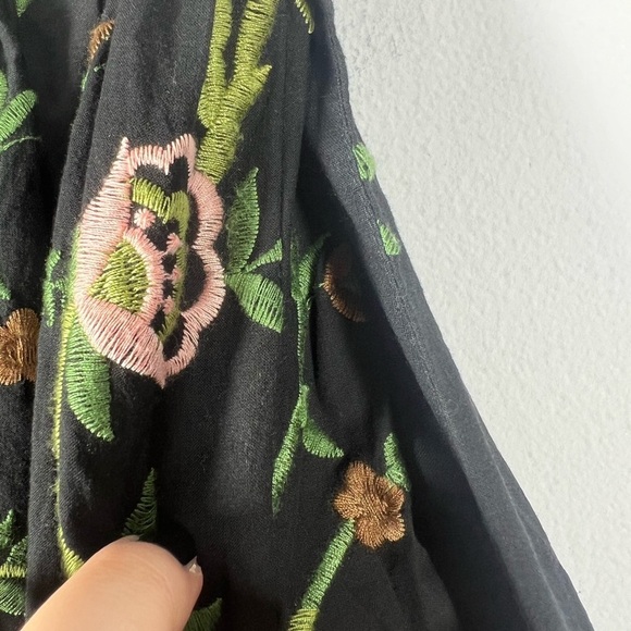 Olivia Rohde Floral Embroidered Midi Skirt High Waisted Small - Picture 6 of 6